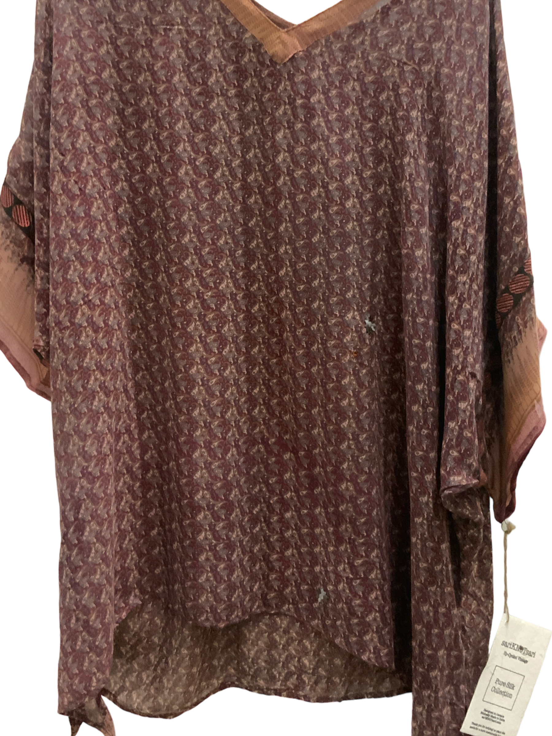 Andre Rexroth Sheer Avatar Pure Silk Long Tunic with Side Ties