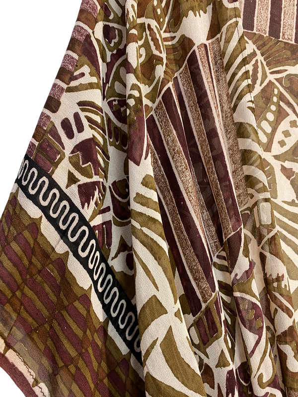 Fisher Sheer Long Avatar Pure Silk Kimono-Sleeved Duster with Belt