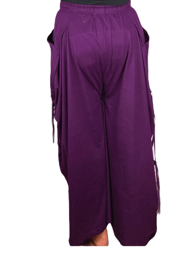 Purple Cotton Jersey Tashi Versatile Pants/Skirt