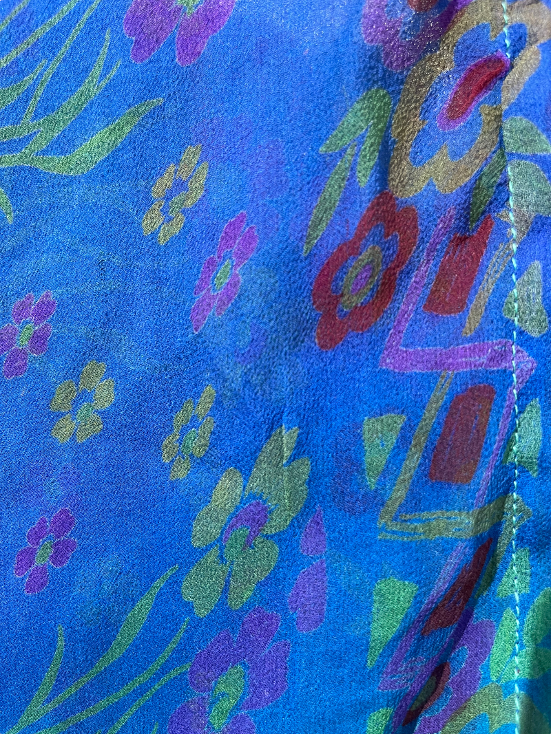 PRG1232 Poor Tom Pure Silk Front Tie Top - sariKNOTsari slow fashion bryn walker linen Hamilton sustainable fashion gifts sari not sari Hamilton Fair trade  Ethical  Artisan made  Zero waste  Up-cycled Slow Fashion  Handmade  GTA Toronto Copper Pure Upcycled vintage silk handmade recycled recycle copper pure silk travel clothing hamilton vacation cruisewear resortwear bathing suit bathingsuit vacation etsy silk clothing gifts gift dress top pants linen bryn walker alive intentions kaarigar elephants