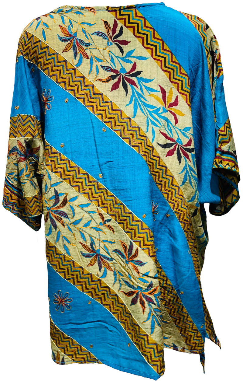 PRC3235 Sheila Kanieson Ransom Nirvana Pure Silk Long Tunic with Side Ties