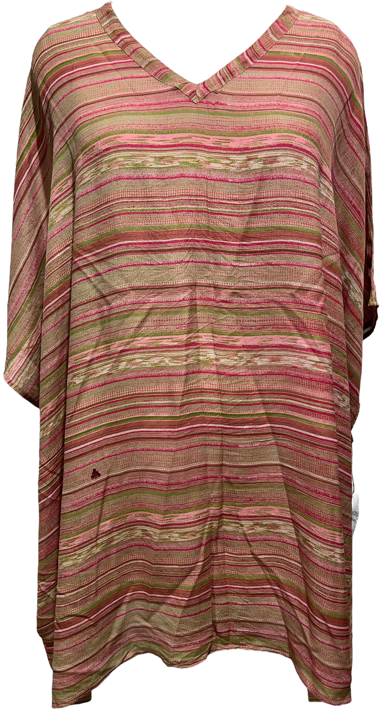 PRC2238 Great Grebe Avatar Pure Silk Short Kaftan Tunic
