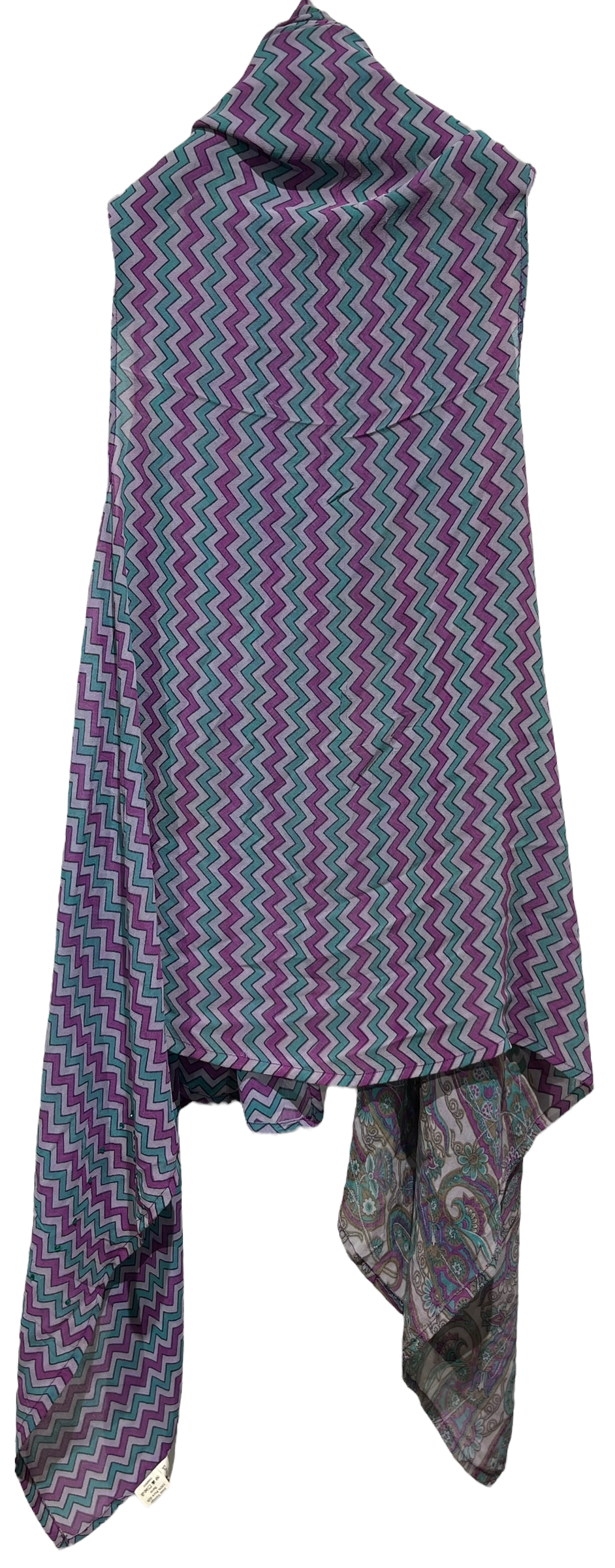PRG2057 Glaucous Tanager Sheer Avatar Pure Silk Versatile Vest