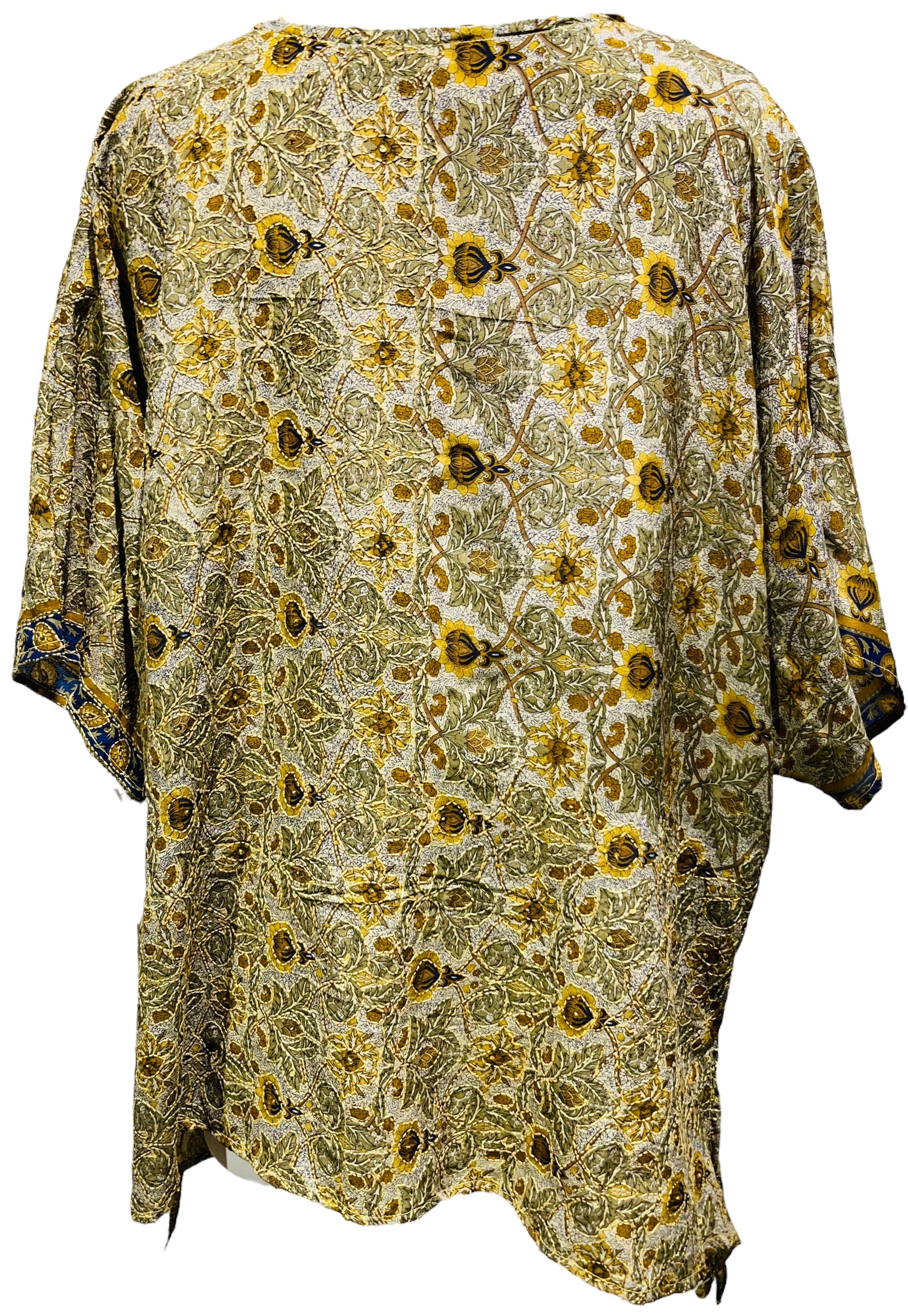 PRC3211 Sofia Areal Avatar Pure Silk Long Tunic with Side Ties