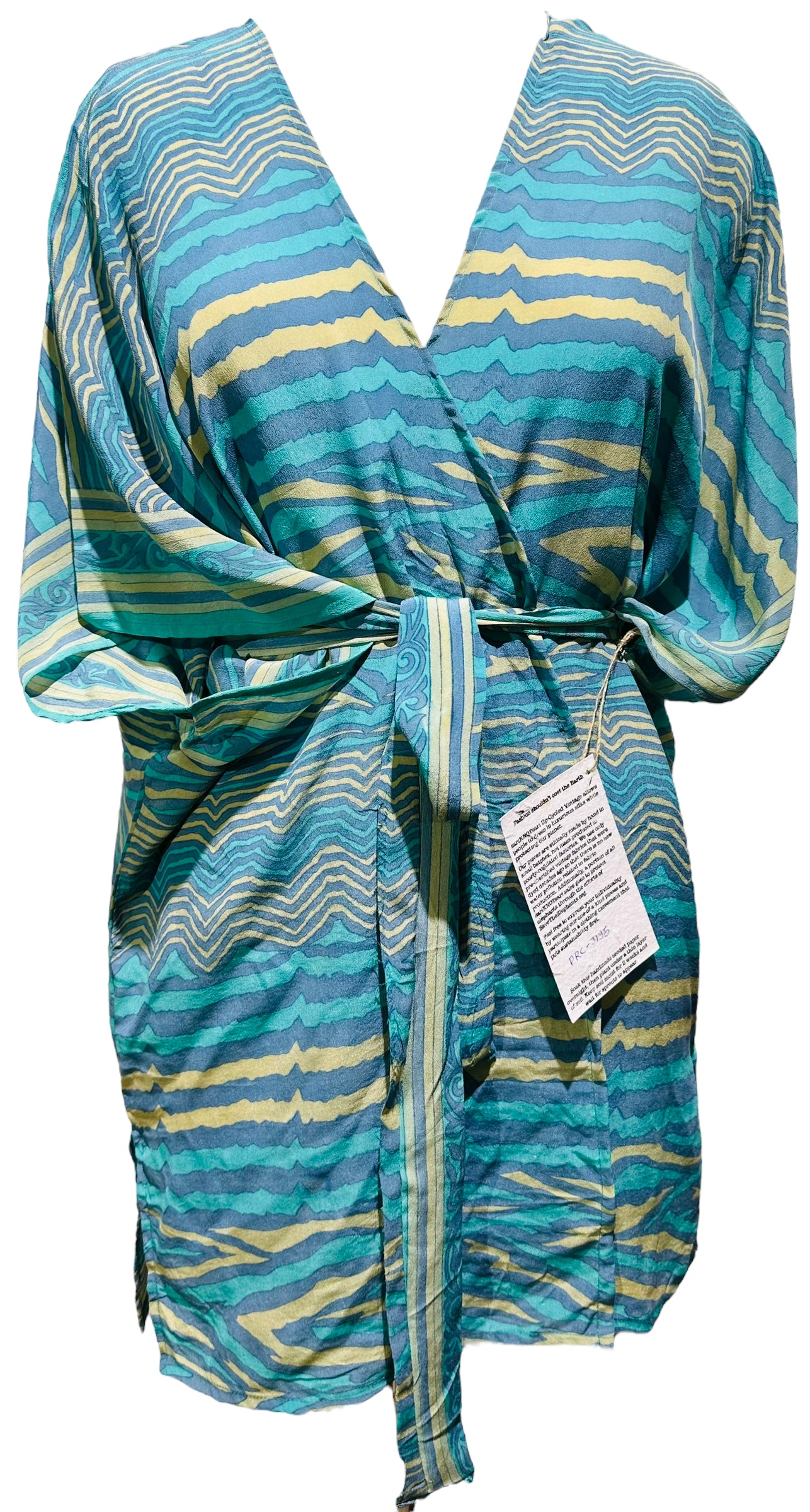 PRC3135 Janette Parris Avatar Pure Silk Kimono-Sleeved Jacket with Belt