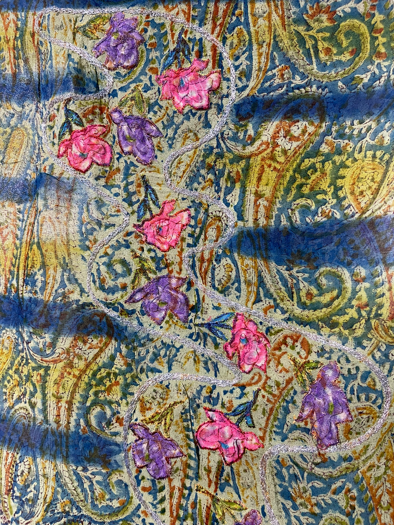 PRG1671 Dardanius Sheer Pure Silk Shrug - sariKNOTsari slow fashion bryn walker linen Hamilton sustainable fashion gifts sari not sari Hamilton Fair trade  Ethical  Artisan made  Zero waste  Up-cycled Slow Fashion  Handmade  GTA Toronto Copper Pure Upcycled vintage silk handmade recycled recycle copper pure silk travel clothing hamilton vacation cruisewear resortwear bathing suit bathingsuit vacation etsy silk clothing gifts gift dress top pants linen bryn walker alive intentions kaarigar elephants