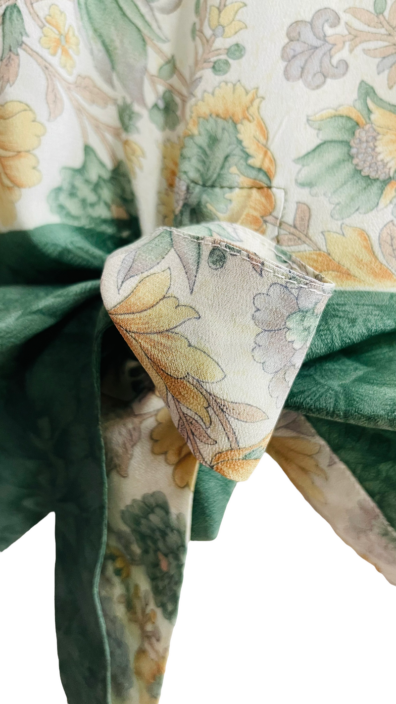 PRC638 Horseshoe Pure Silk Front Tie Top - sariKNOTsari slow fashion bryn walker linen Hamilton sustainable fashion gifts sari not sari Hamilton Fair trade  Ethical  Artisan made  Zero waste  Up-cycled Slow Fashion  Handmade  GTA Toronto Copper Pure Upcycled vintage silk handmade recycled recycle copper pure silk travel clothing hamilton vacation cruisewear resortwear bathing suit bathingsuit vacation etsy silk clothing gifts gift dress top pants linen bryn walker alive intentions kaarigar elephants