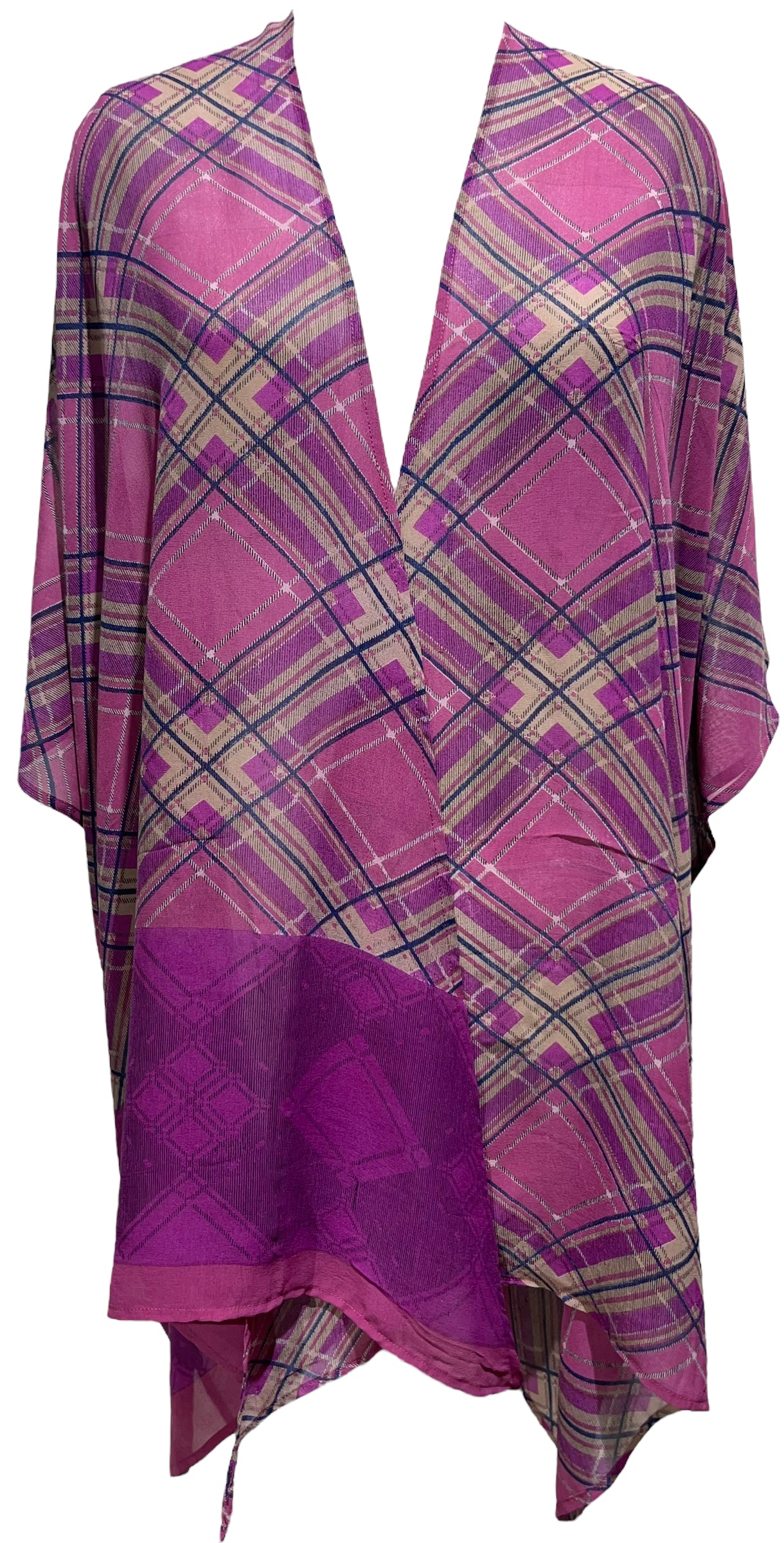 PRG3419 Ginny Arnell Wabi Sabi Sheer Pure Silk Cardigan
