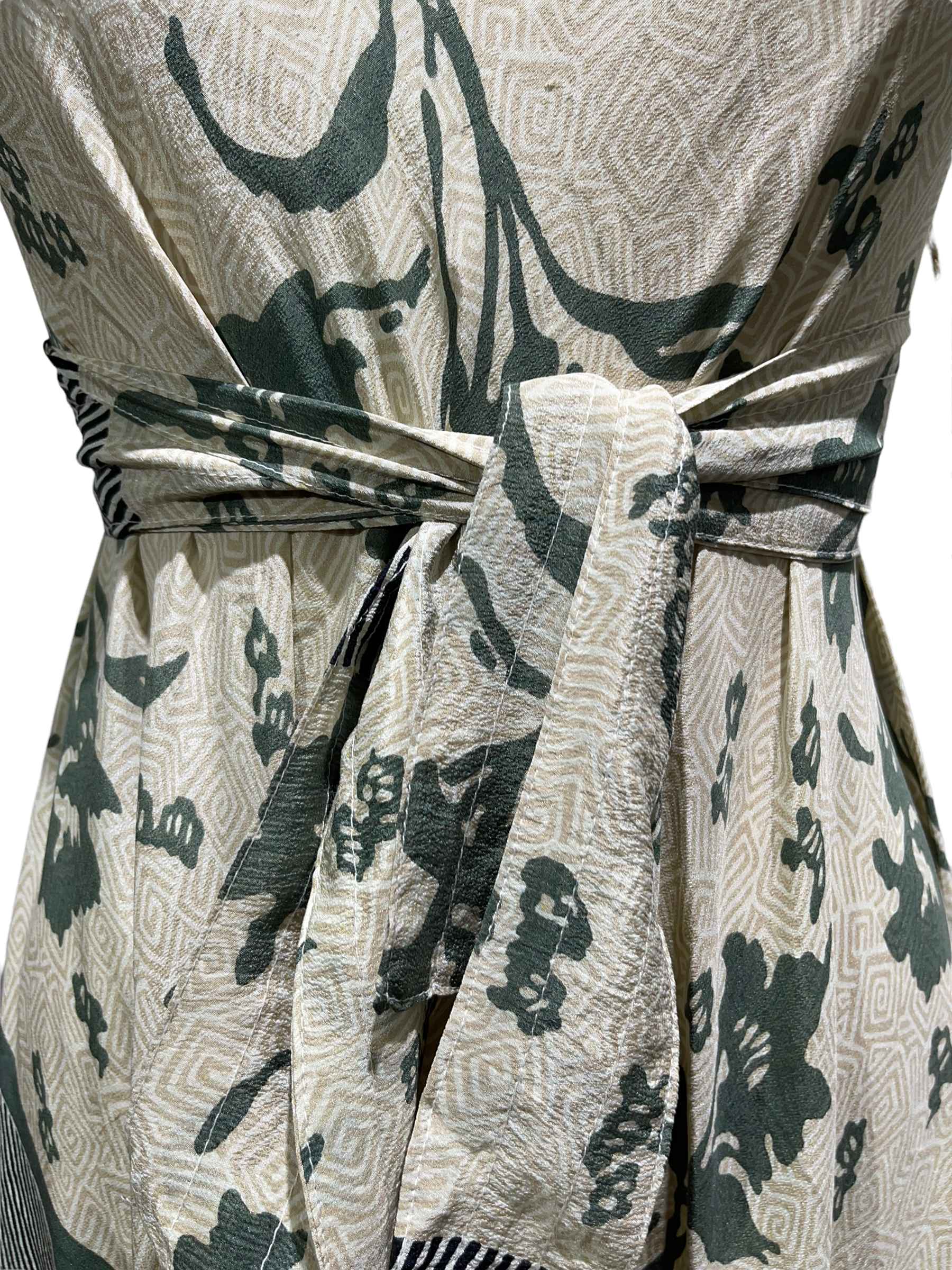 PRC1908 Amsterdam Albatross Avatar Pure Silk Maxi Dress with Belt