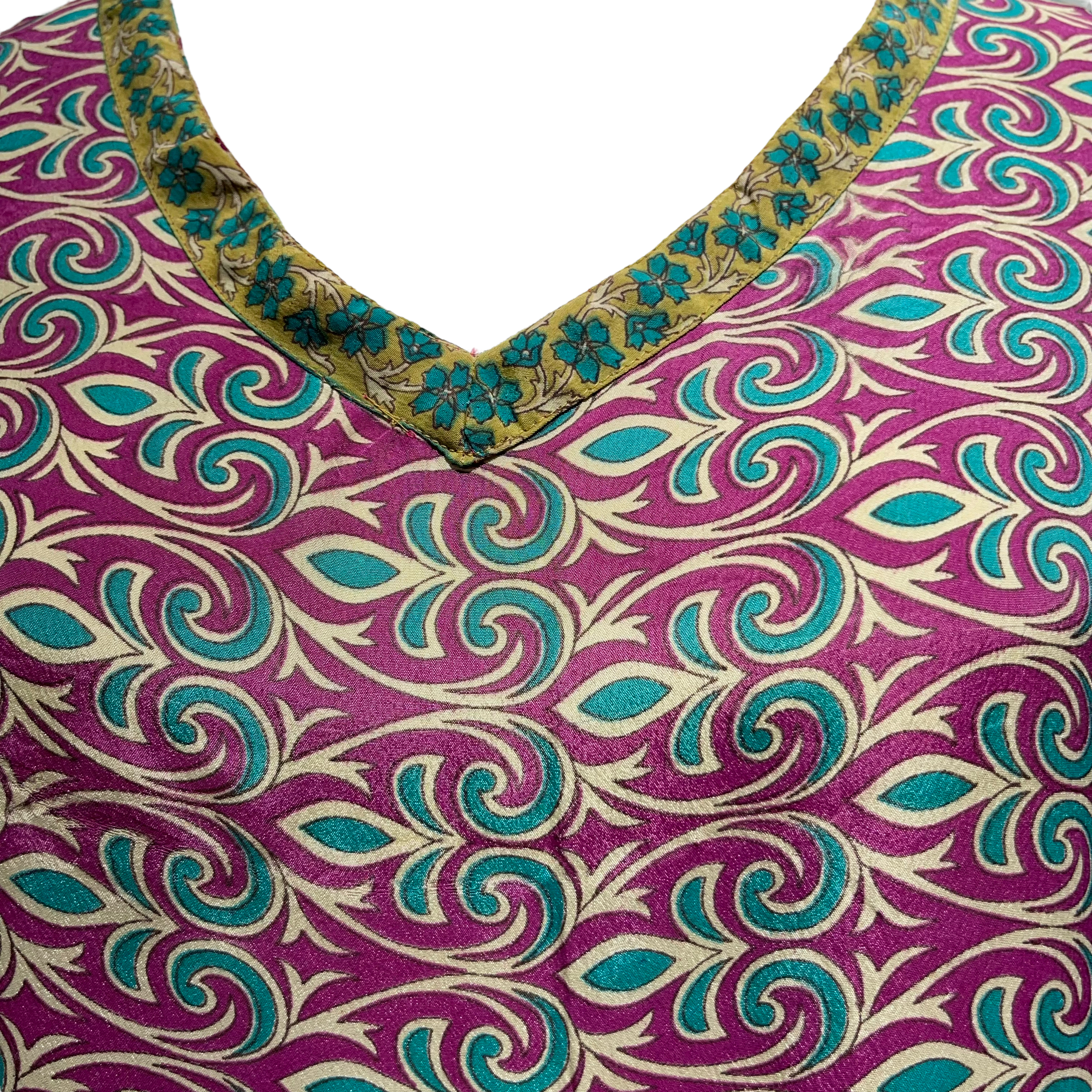 PRC2013 Brolga Wabi Sabi Pure Silk Front Tie Top