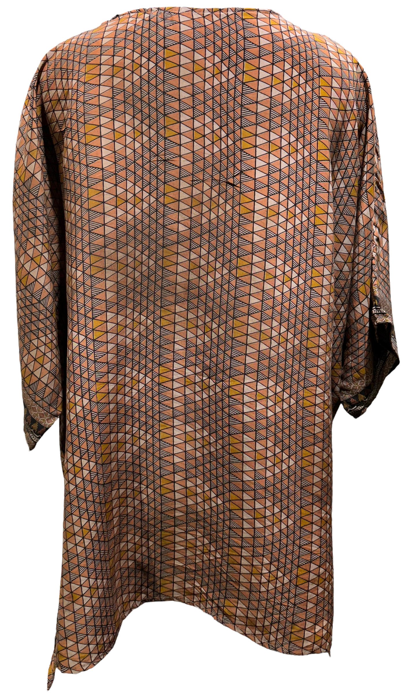 Enid Yandell Avatar Pure Silk Long Tunic with Side Ties