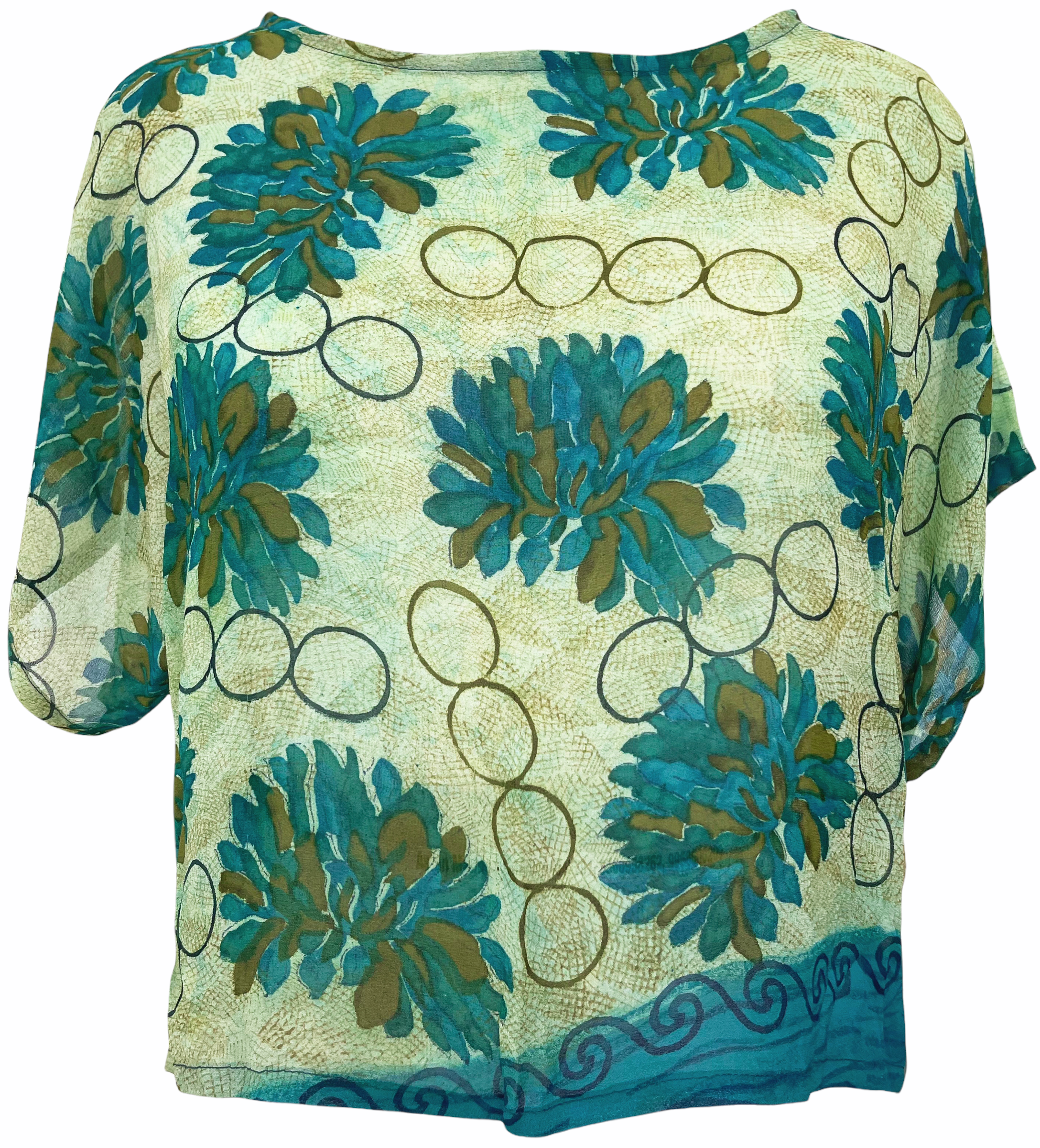 SALE Shama Sheer Wabi Sabi Pure Silk Boxy Top