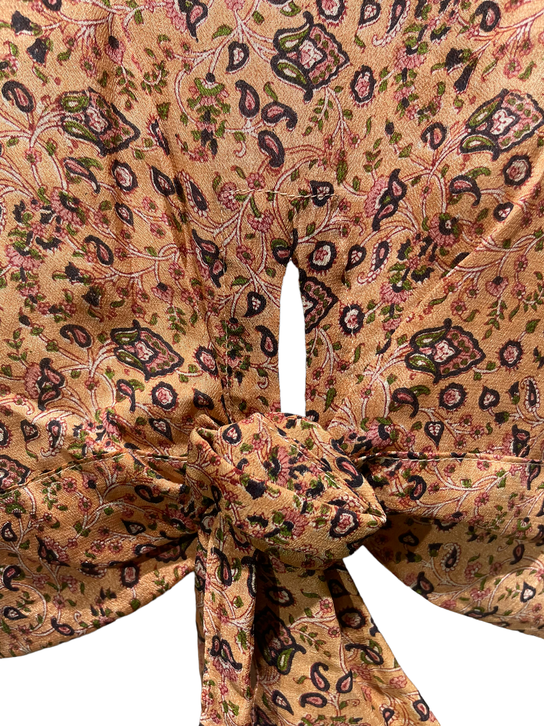 Doris Spiegel Sheer Avatar Pure Silk Front Tie Top