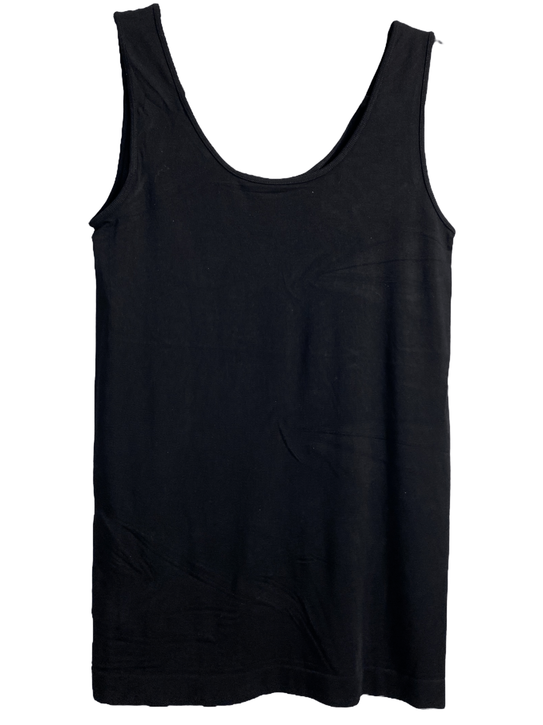 Black Bamboo Long Fitted Tank Top