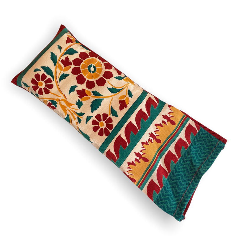Zoe Pure Silk Meditation Eye Pillow - sariKNOTsari slow fashion bryn walker linen Hamilton sustainable fashion gifts sari not sari Hamilton Fair trade  Ethical  Artisan made  Zero waste  Up-cycled Slow Fashion  Handmade  GTA Toronto Copper Pure Upcycled vintage silk handmade recycled recycle copper pure silk travel clothing hamilton vacation cruisewear resortwear bathing suit bathingsuit vacation etsy silk clothing gifts gift dress top pants linen bryn walker alive intentions kaarigar elephants