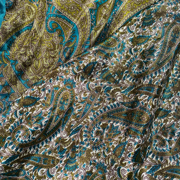 Tealish Textured Upcycled Pure Silk Satin Pillowcase