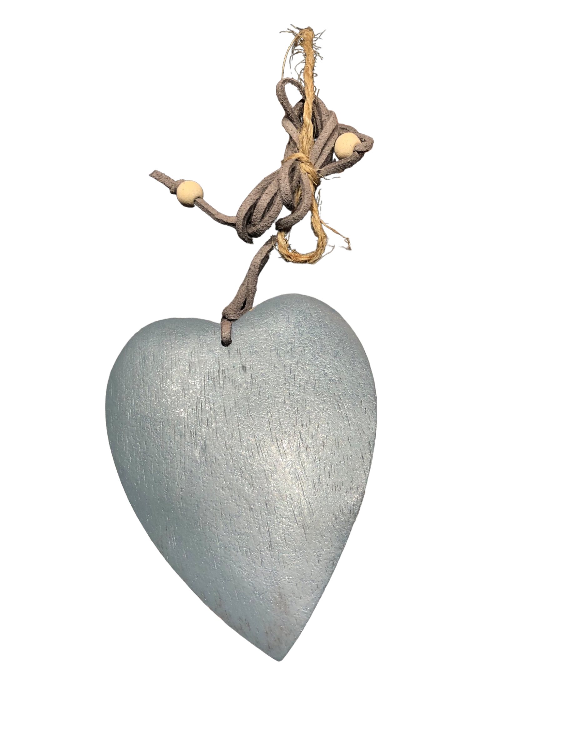 Dark Grey Simple Wooden Heart Necklace