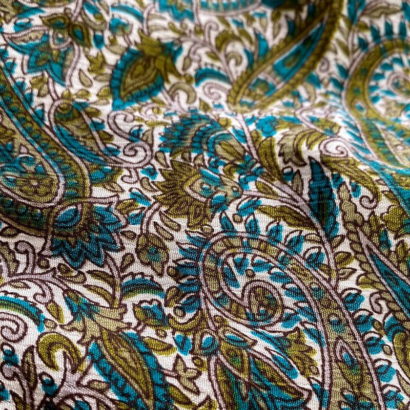 Tealish Textured Upcycled Pure Silk Satin Pillowcase