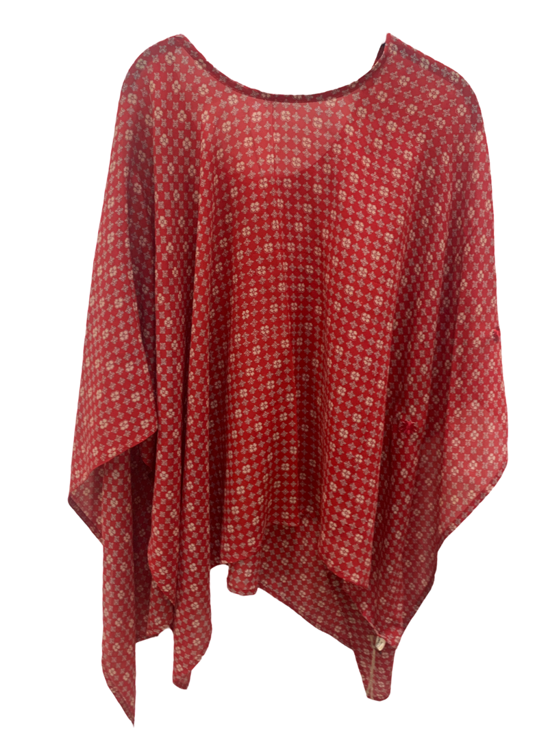 PRC3140 Debora Moore Pure Silk Capelet Poncho