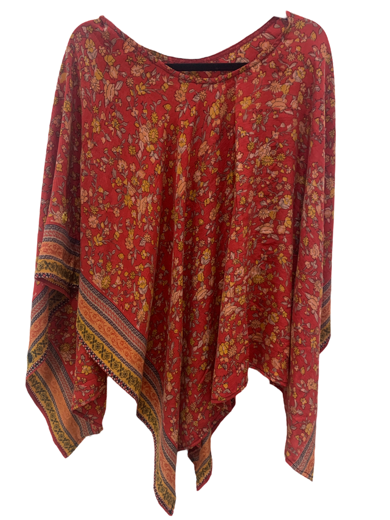 PRC3130 Lorna SimpsonPure Silk Capelet Poncho